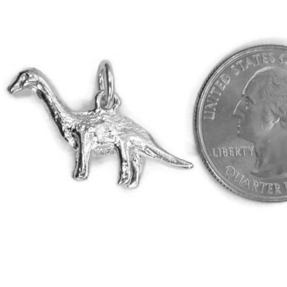 Brontosaurus Dinosaur Pendant Sterling silver .925 - Picture 2 of 4